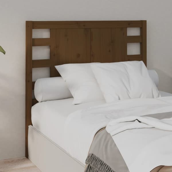 Sänggavel honungsbrun 96x4x100 cm massiv furu