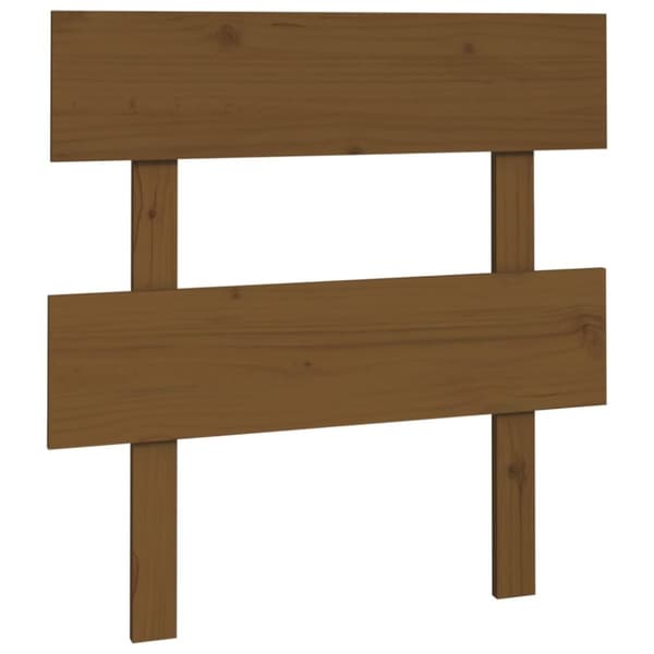 Sänggavel honungsbrun 103,5x3x81 cm massiv furu