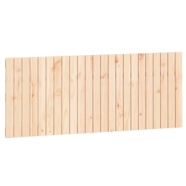 Väggmonterad huvudgavel 147x3x60 cm massiv furu