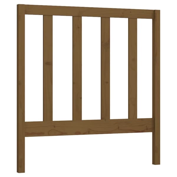 Sänggavel honungsbrun 95x4x100 cm massiv furu