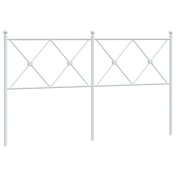 Huvudgavel metall vit 160 cm