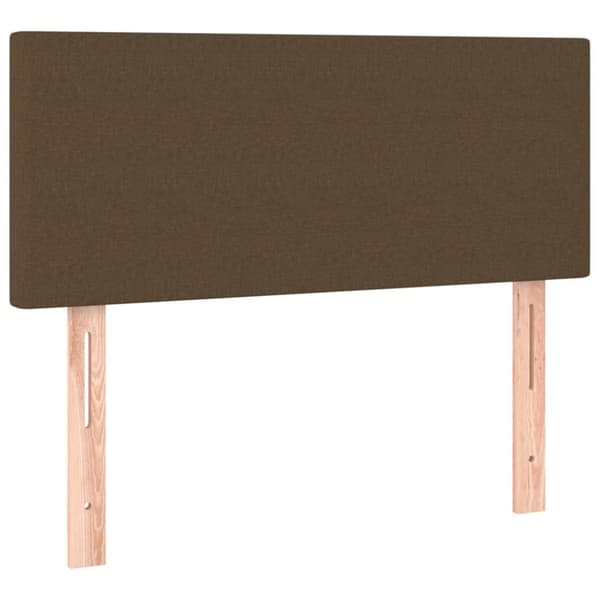 Sänggavel mörkbrun 80x5x78/88 cm tyg
