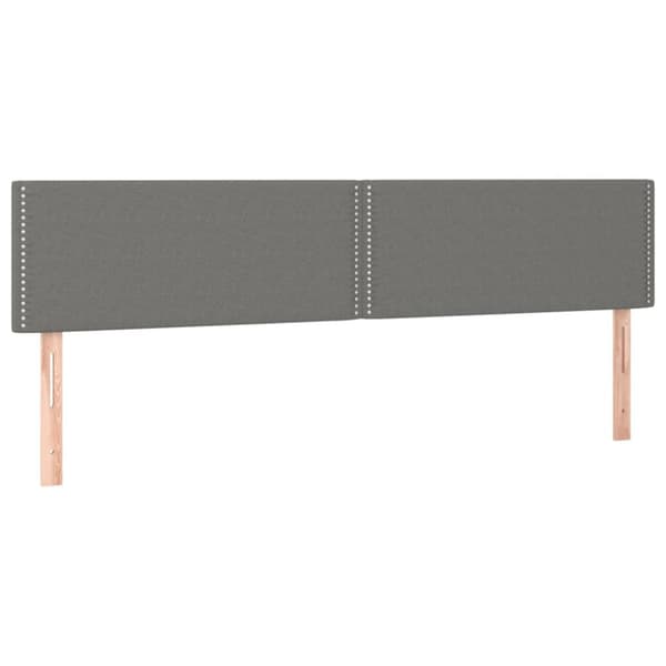 Sänggavel 2 st mörkgrå 80x5x78/88 cm tyg