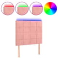 Miniatyrbild 2 av 2: Sänggavel LED rosa 100x5x118/128 cm tyg