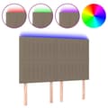 Miniatyrbild 2 av 2: Sänggavel LED taupe 144x5x118/128 cm tyg