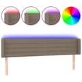 Miniatyrbild 2 av 2: Sänggavel LED taupe 163x16x78/88 cm tyg