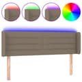 Miniatyrbild 2 av 2: Sänggavel LED taupe 147x16x78/88 cm tyg