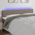 Miniatyrbild 1 av 2: Sänggavel LED taupe 160x5x78/88 cm tyg