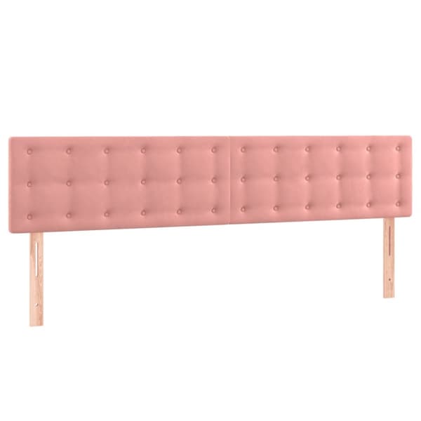 Huvudgavlar 2 st rosa 100x5x78/88 cm sammet