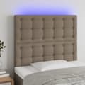 Miniatyrbild 1 av 2: Sänggavel LED taupe 100x5x118/128 cm tyg