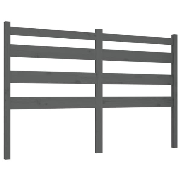 Sänggavel grå 166x4x100 cm massiv furu