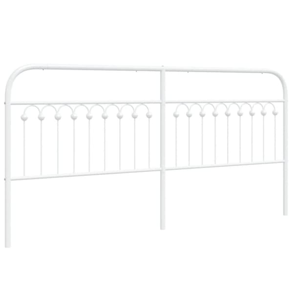 Huvudgavel metall vit 193 cm