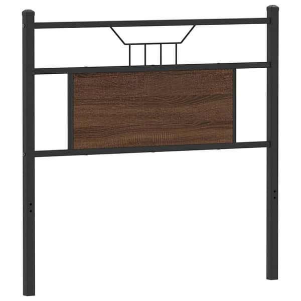 Sänggavel brun ek 80 cm konstruerat trä och stål