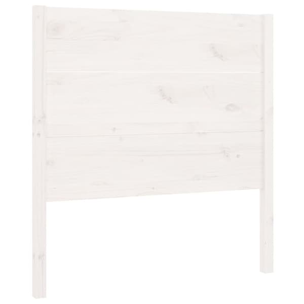 Sänggavel vit 106x4x100 cm massiv furu