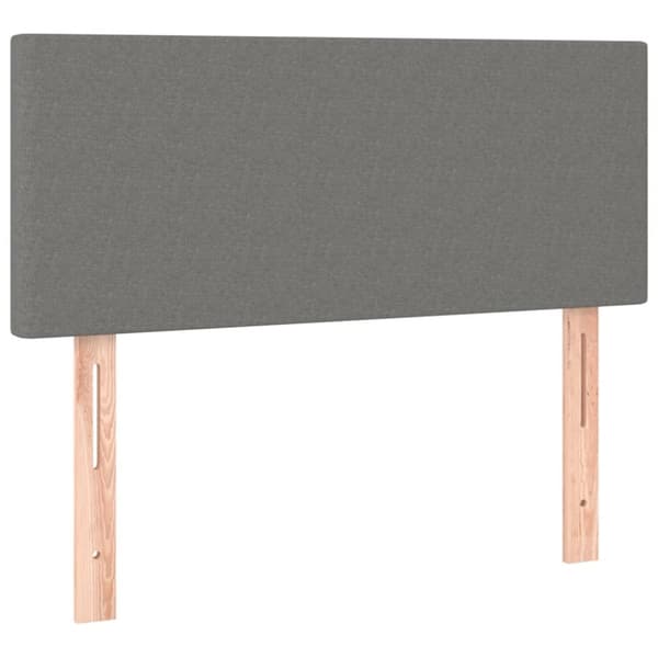 Sänggavel mörkgrå 90x5x78/88 cm tyg