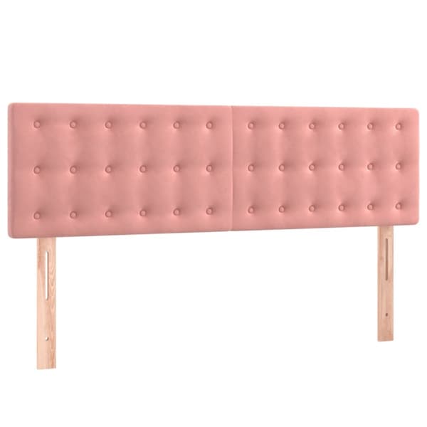 Huvudgavlar 2 st rosa 72x5x78/88 cm sammet