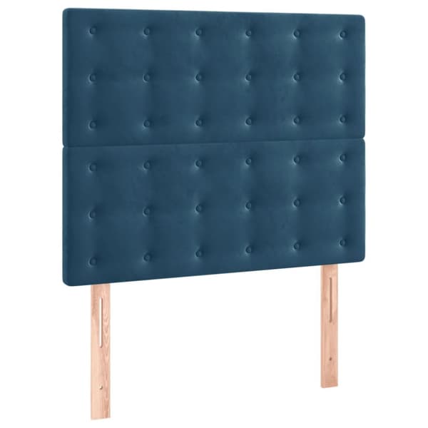 Huvudgavlar 2 st mörkblå 90x5x78/88 cm sammet