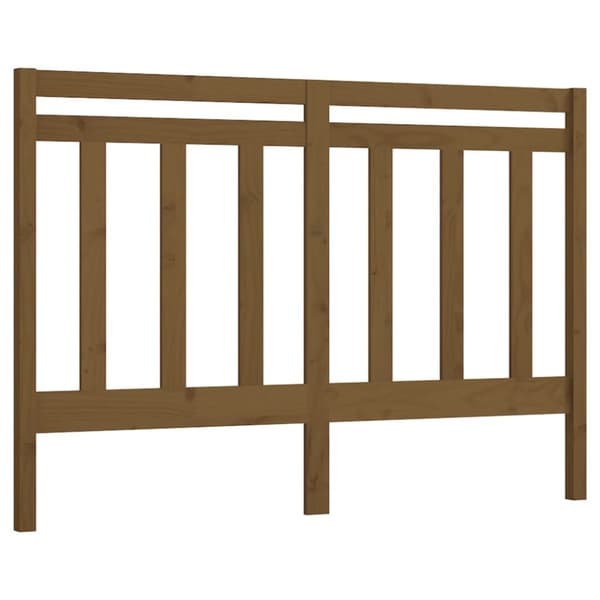 Sänggavel honungsbrun 146x4x100 cm massiv furu