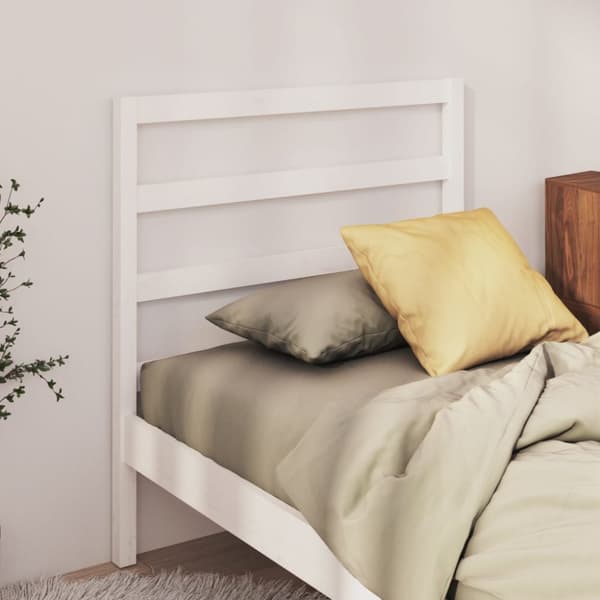 Sänggavel vit 81x4x100 cm massiv furu