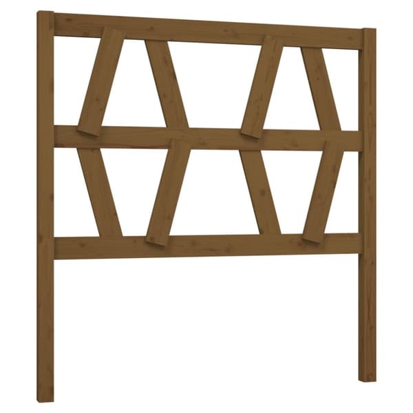 Sänggavel honungsbrun 106x4x100 cm massiv furu