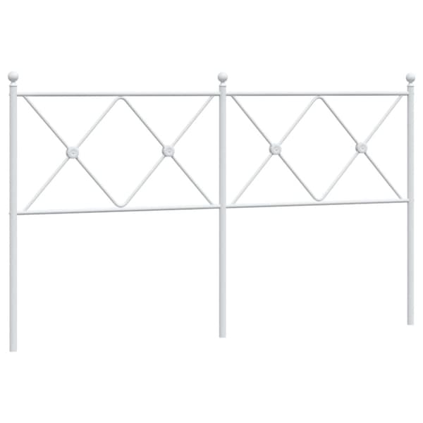 Huvudgavel metall vit 150 cm
