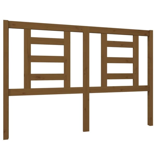 Sänggavel honungsbrun 146x4x100 cm massiv furu