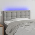 Miniatyrbild 1 av 2: Sänggavel LED ljusgrå 100x5x78/88 cm tyg