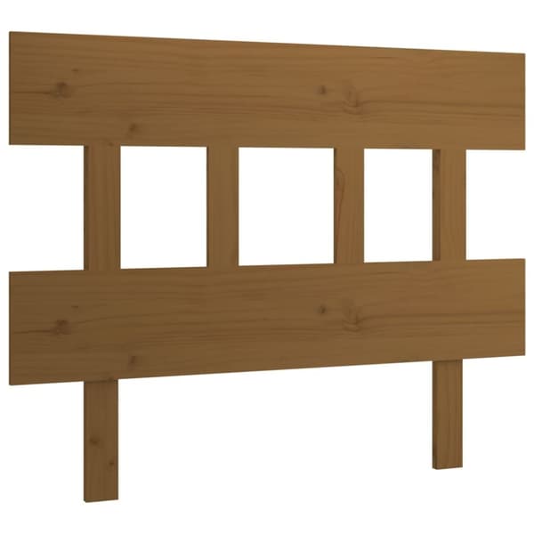 Sänggavel honungsbrun 93,5x3x81 cm massiv furu