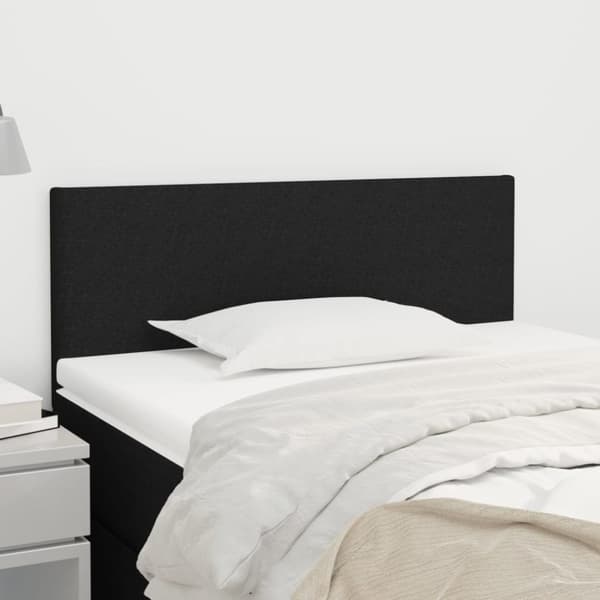 Sänggavel svart 100 x 5 x 78/88 cm tyg
