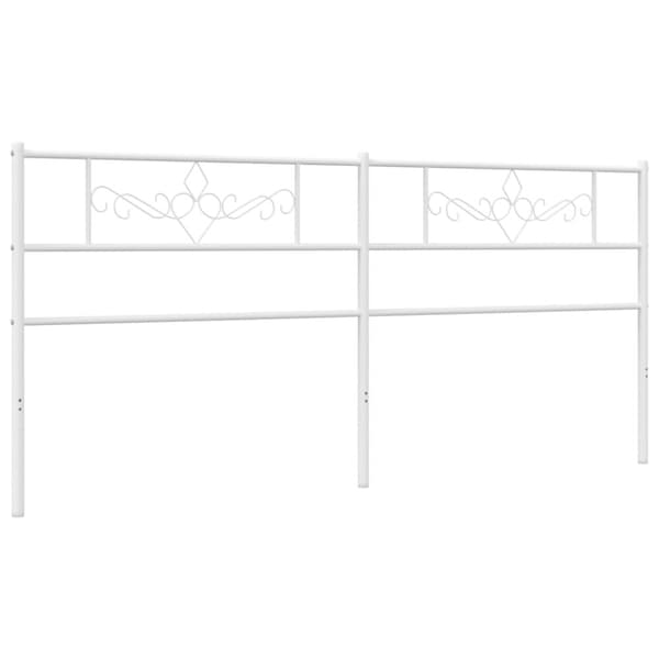 Huvudgavel metall vit 193 cm