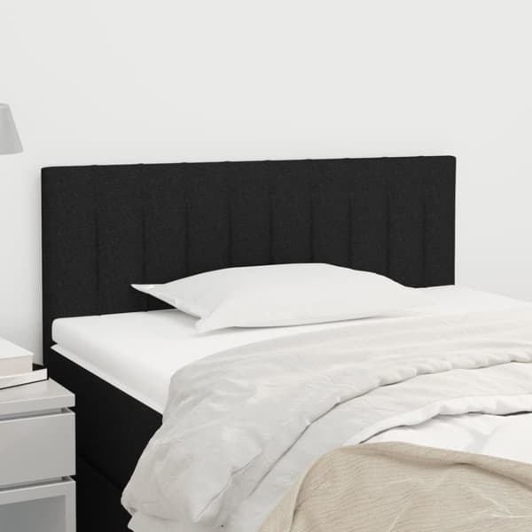 Sänggavel svart 100 x 5 x 78/88 cm tyg