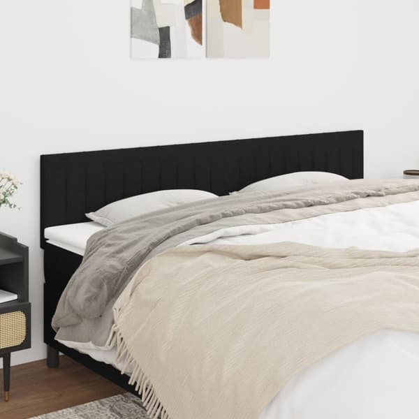 Huvudgavlar 2 st svart 90x5x78/88 cm tyg