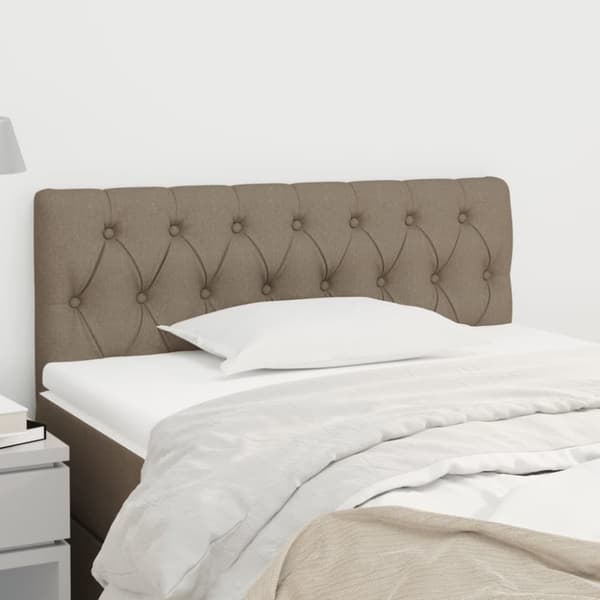 Sänggavel taupe 90x7x78/88 cm tyg
