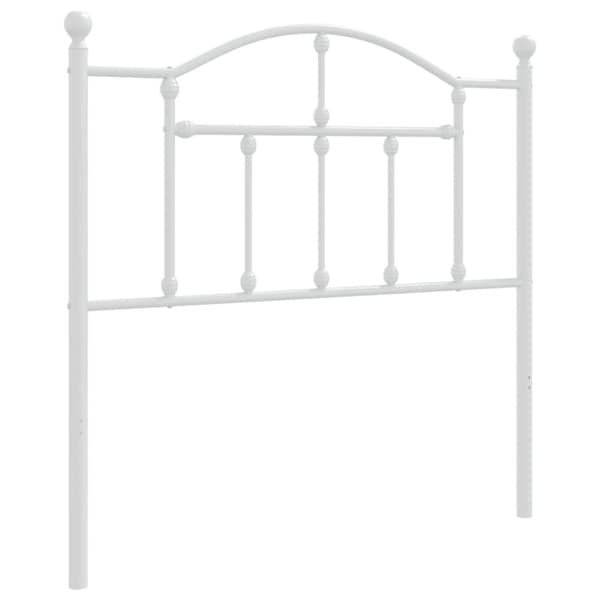 Huvudgavel metall vit 90 cm
