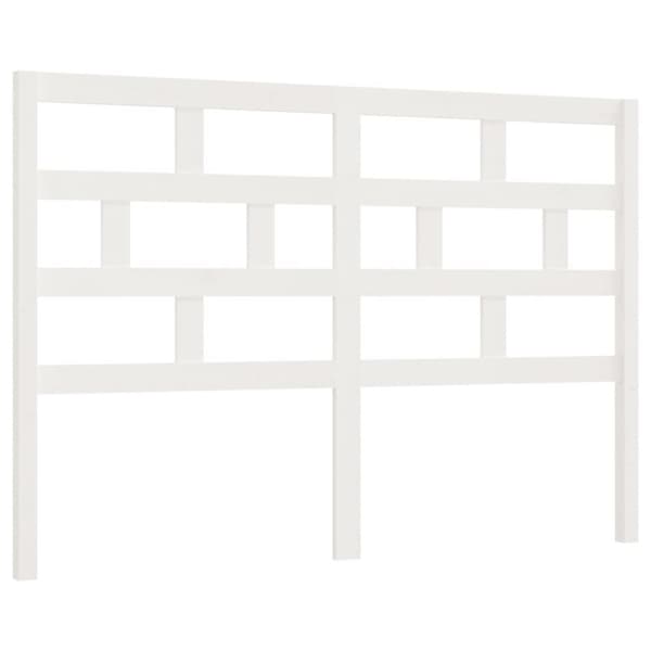 Sänggavel vit 146x4x100 cm massiv furu
