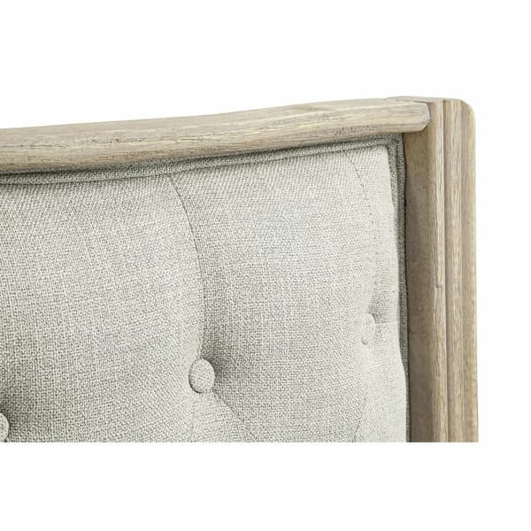Päätylevy DKD Home Decor Beige Luonnollinen Puu Kumipuu 180 x 10 x 120 cm