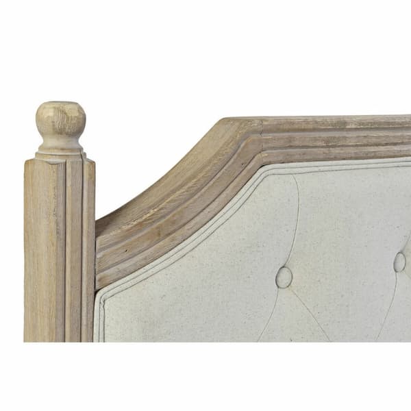 Päätylevy DKD Home Decor 160 x 6 x 120 cm Luonnollinen Beige Kumipuu