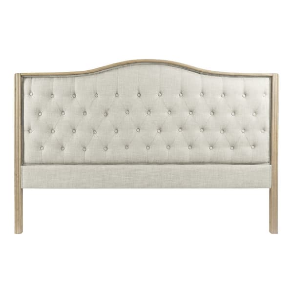 Päätylevy DKD Home Decor Beige Kumipuu 160 x 10 x 133 cm
