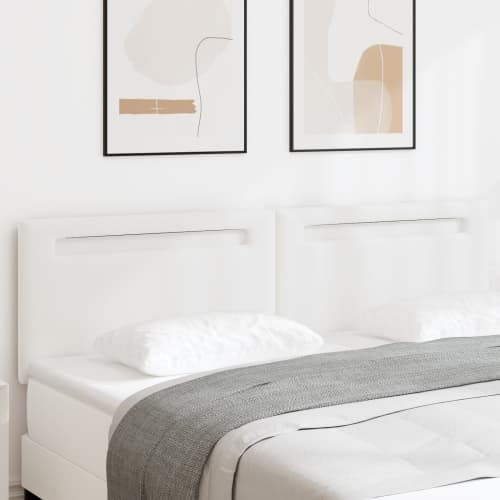 Sänggavel Enkel Design Ren Vit 180 cm Konstläder