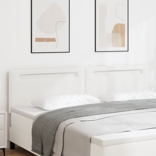 Sänggavel Enkel Design Ren Vit 200 cm Syntetiskt Läder