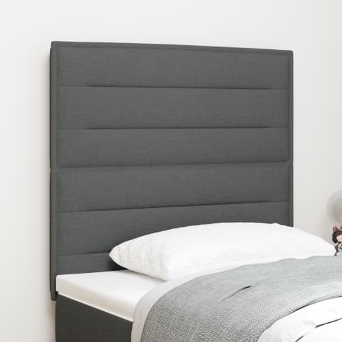 LED Huvudgavel Linjad Design Mörkgrå 80 cm Tyg