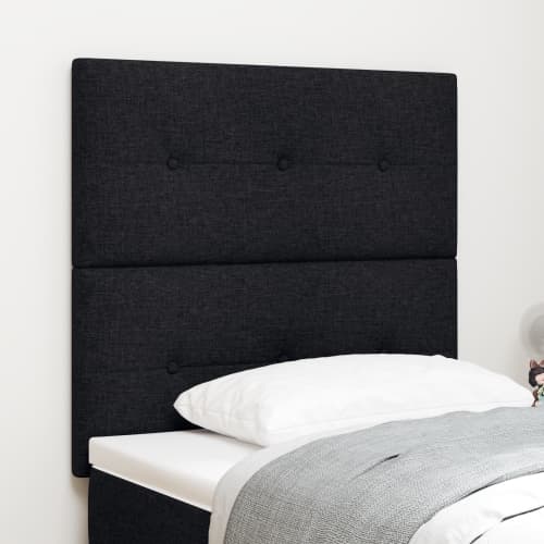 LED Sänggavel Svart 80 cm Tyg