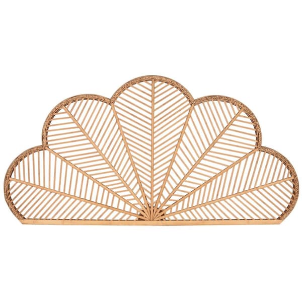 Sänggavel Home ESPRIT Naturell Ljusbrun Bambu 160 x 2,5 x 81 cm