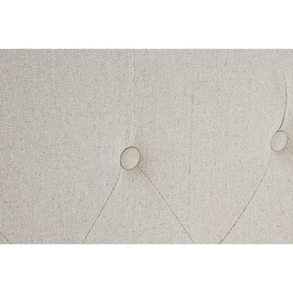 Sengegavl DKD Home Decor Beige Gummitræ 160 x 10 x 120 cm