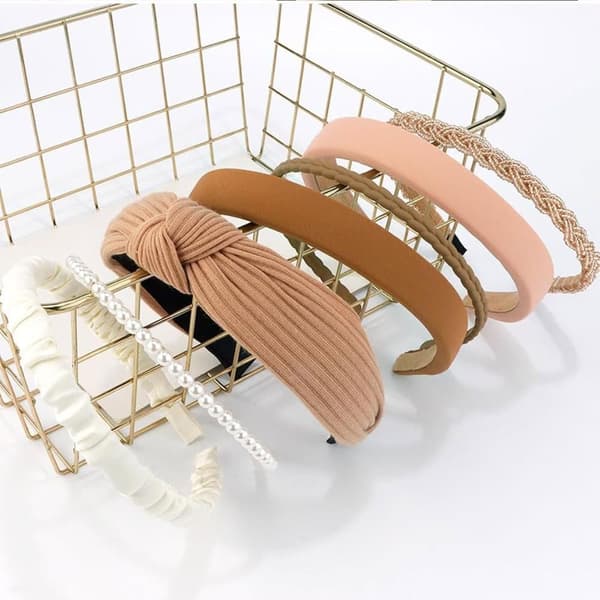 Lollanda 7-pack hiusasusteet naisille – Hiusnauhat ja hiuslenkit helmillä, tyylikäs setti
