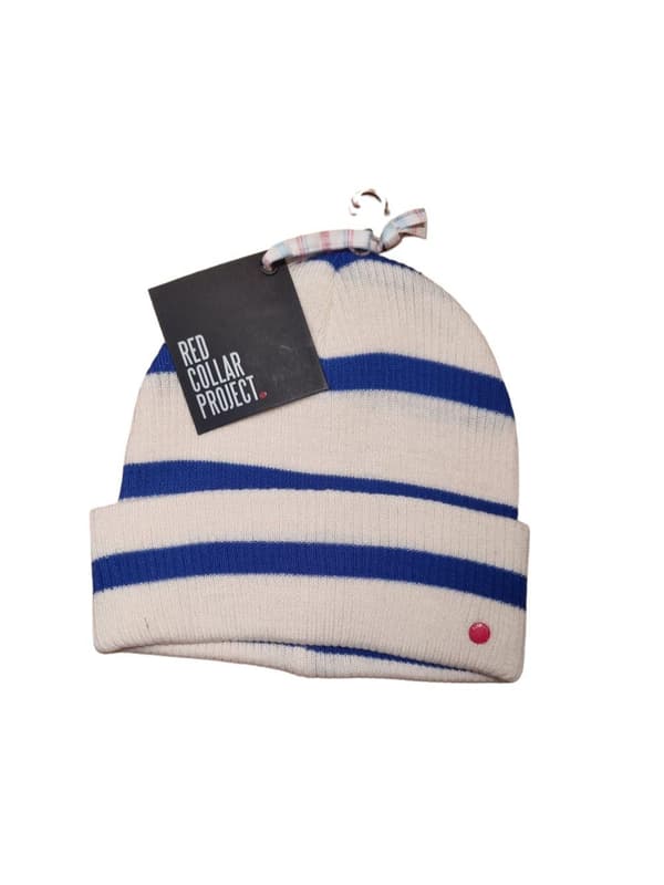 Mössa Beanie - Blåvit