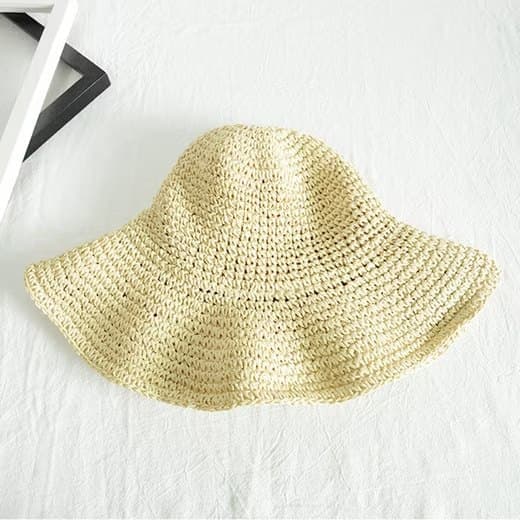 Lollanda Foldbar Stråhat til Damer, Bred Stråhat - Sommer & Strand, 57-59 cm