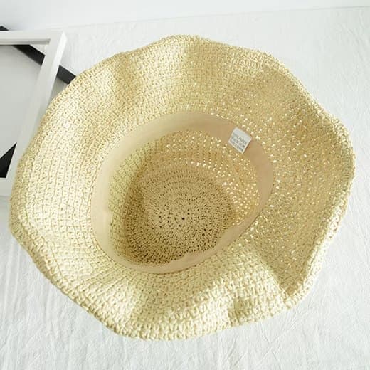 Lollanda Foldbar Stråhat til Damer, Bred Stråhat - Sommer & Strand, 57-59 cm