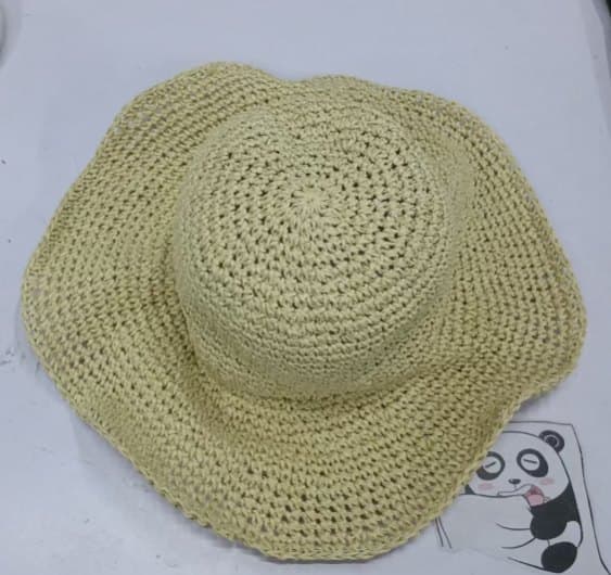 Lollanda Foldbar Stråhat til Damer, Bred Stråhat - Sommer & Strand, 57-59 cm