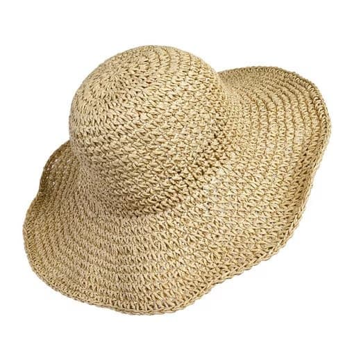 Lollanda Foldbar Stråhat til Damer, Bred Stråhat - Sommer & Strand, 57-59 cm